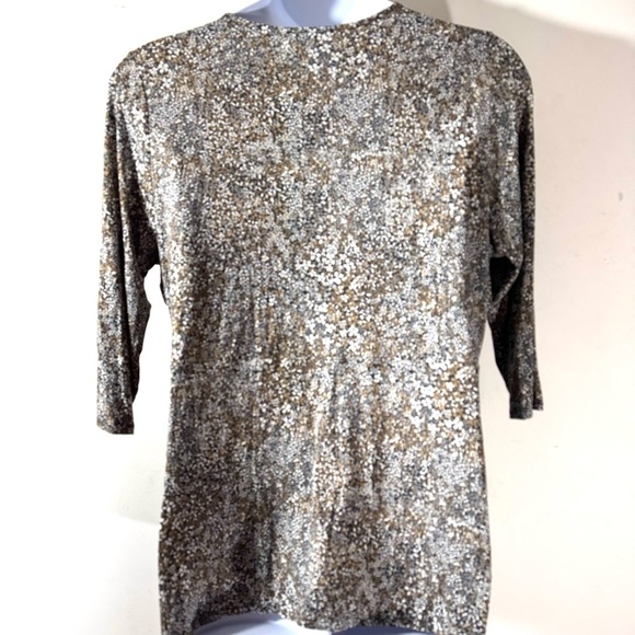 J. Jill Wearever Collection Brown and Black Patterned Tunic Top - Picture 8 of 12